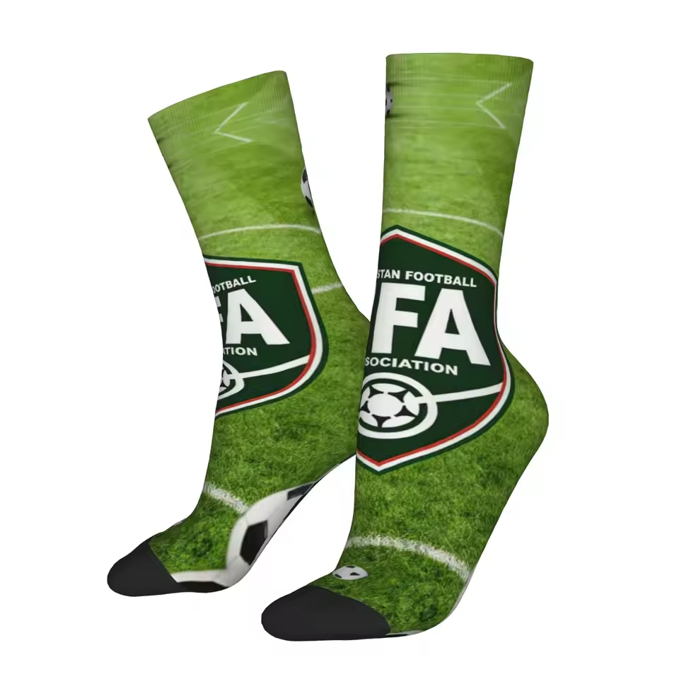 Unisex Uzbekistan Football Fan Seamless Printed Crew Socks