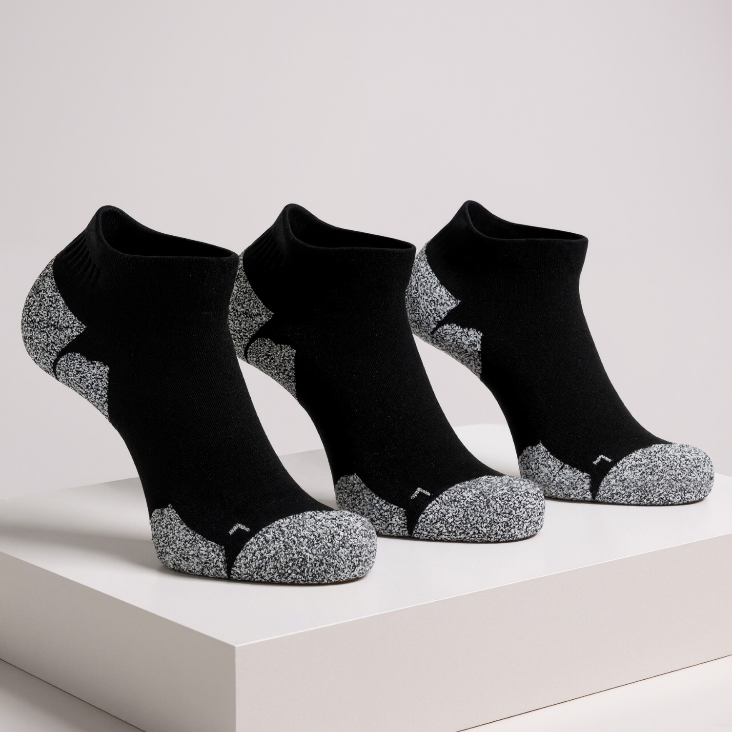 Three Pair Orthopedic Athletic Support Socks