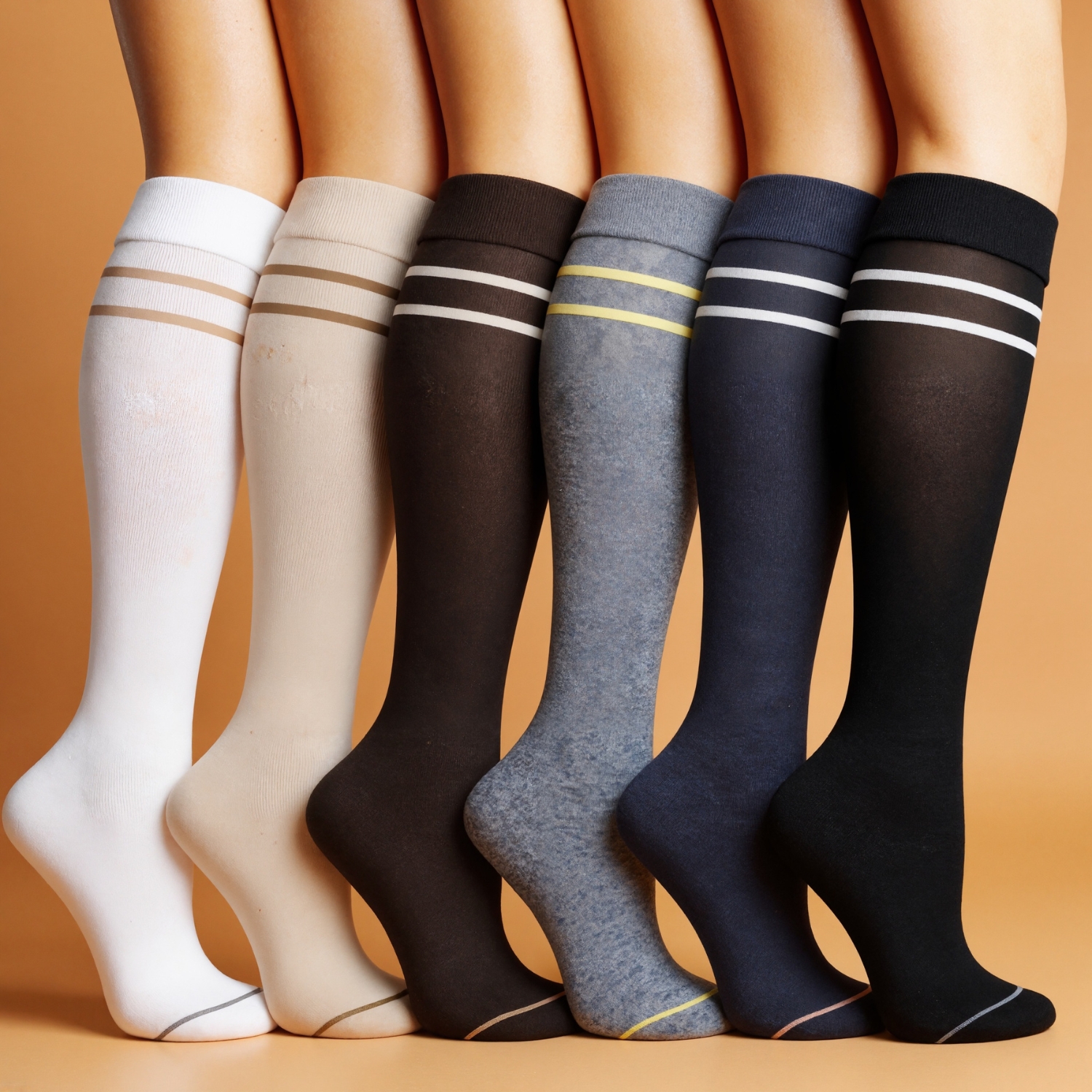 Six Pack Copper Compression Circulation Support Socks