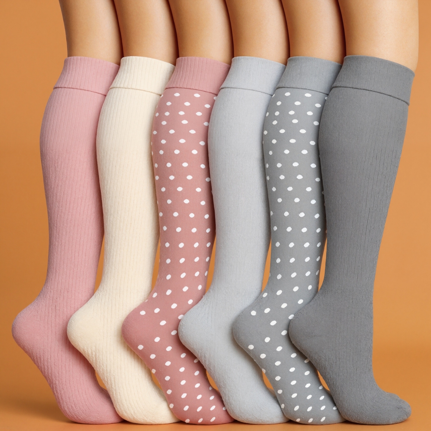 Six Pack Copper Compression Circulation Support Socks