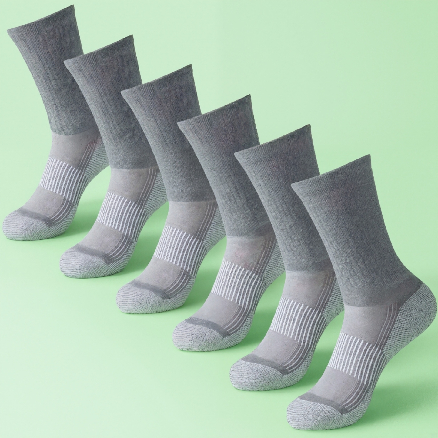 Six Pack Copper Compression Hiking Freshness Socks