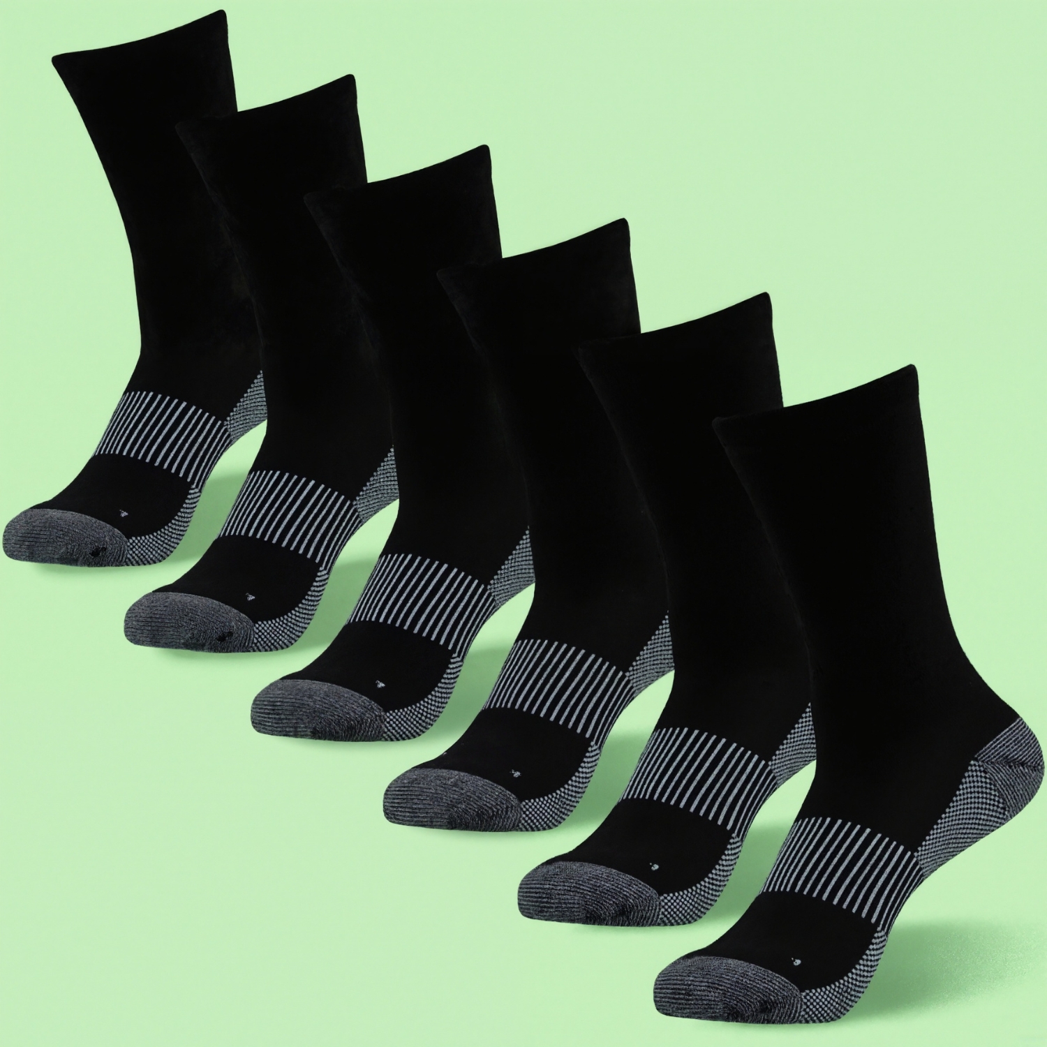 Six Pack Copper Compression Hiking Freshness Socks
