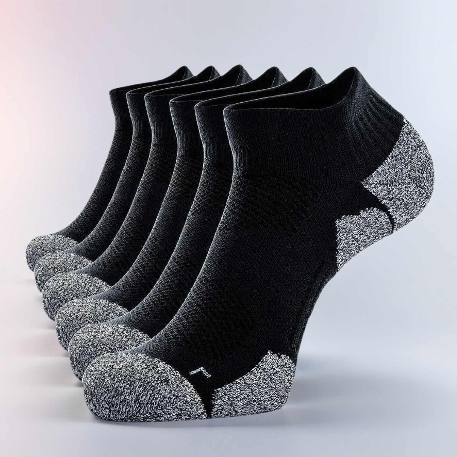 Six Pack Cushioned Compression Socks For Blister Support