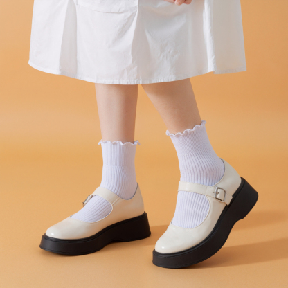 Six Pack Soft Ruffle Everyday Knit Socks