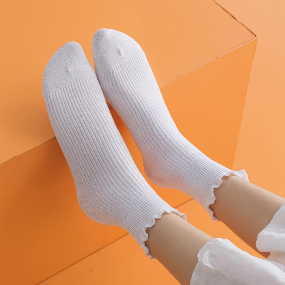 Six Pack Soft Ruffle Everyday Knit Socks