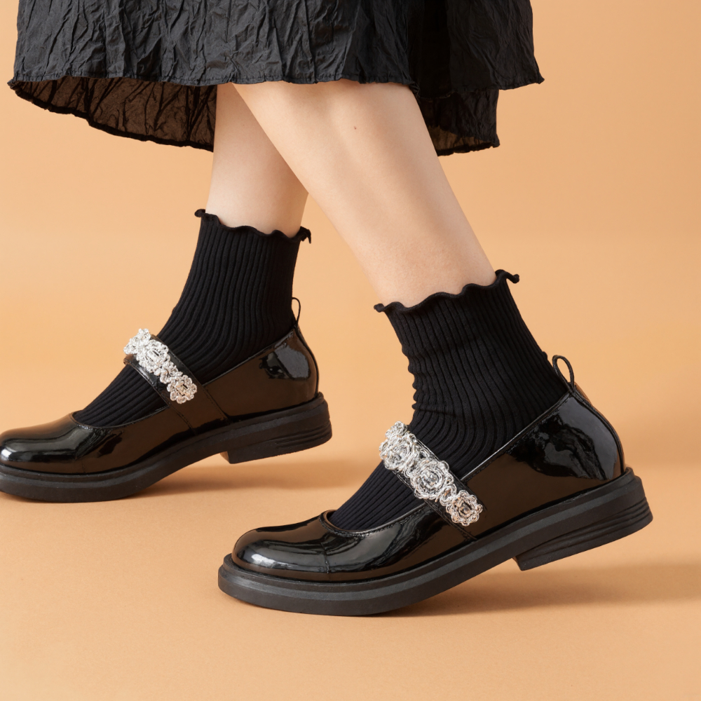 Six Pack Soft Ruffle Everyday Knit Socks