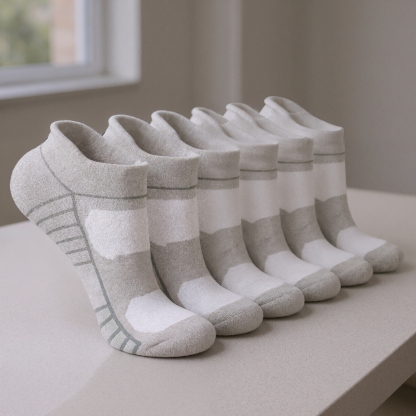 Six Pairs Anti Blister Sports Fit Socks