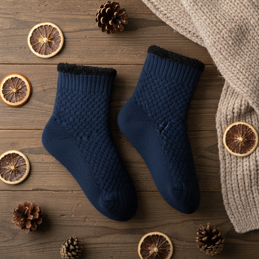 Comfy Knit Fleece Lined Indoor Winter Socks