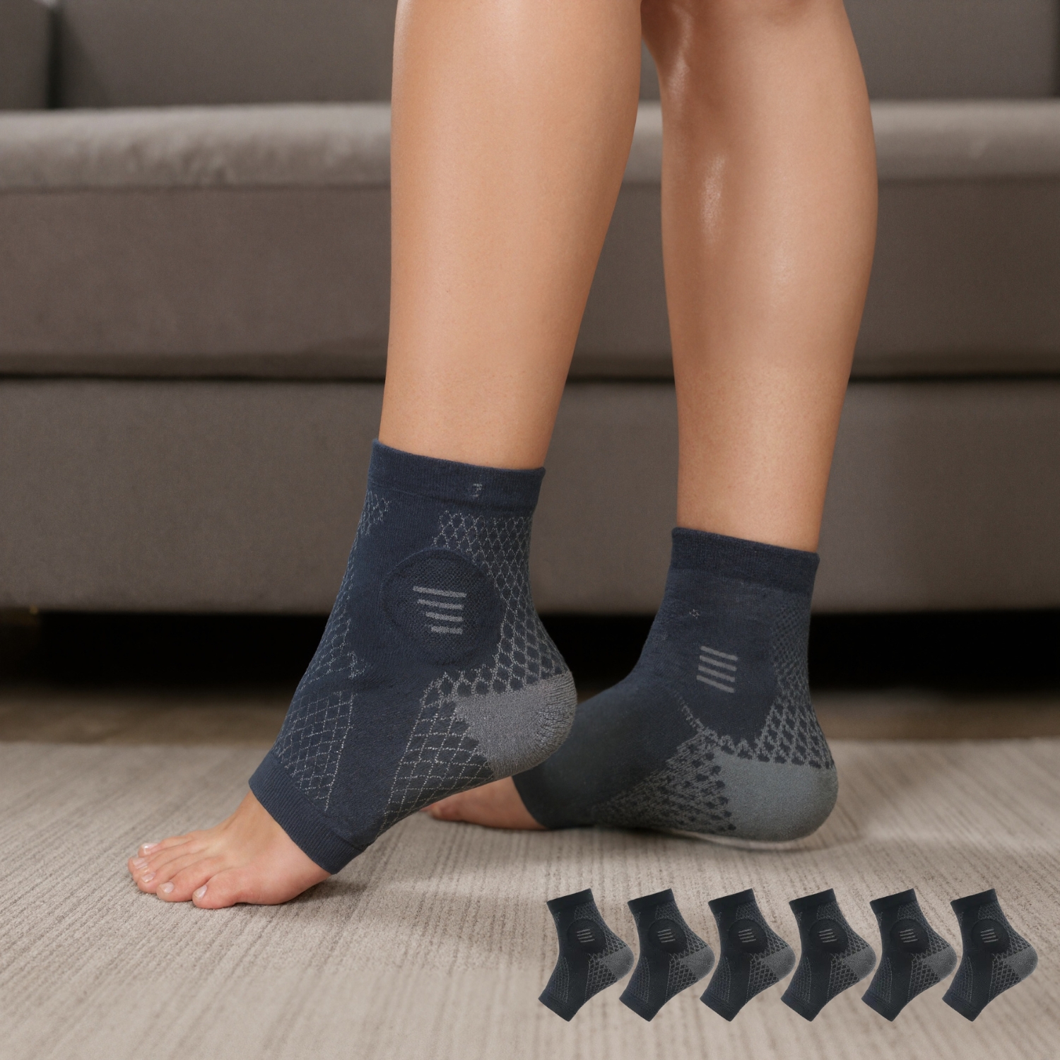 Three Pairs Compression Daily Comfort Socks