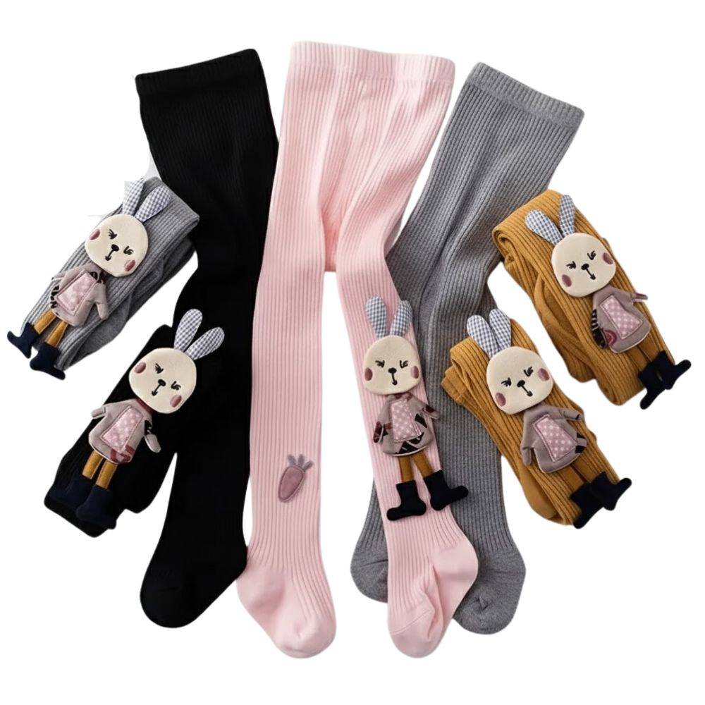 Baby Toddler Footed Socks With Rabbit Carrot Design For Girls And Boys 