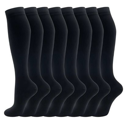 8-Pack High Length Compression Socks - Supportive and Comfortable Fit