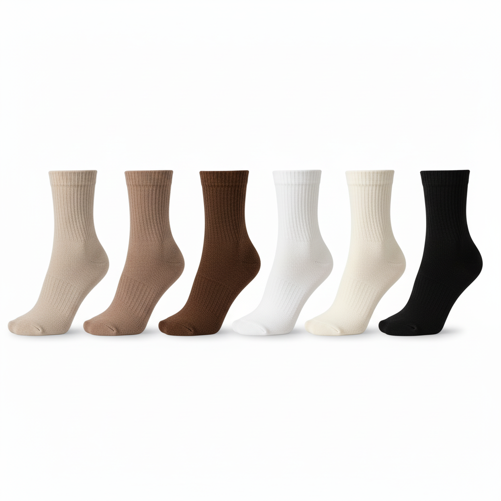 6 Pairs Of Warm Plush Terry Socks For Women