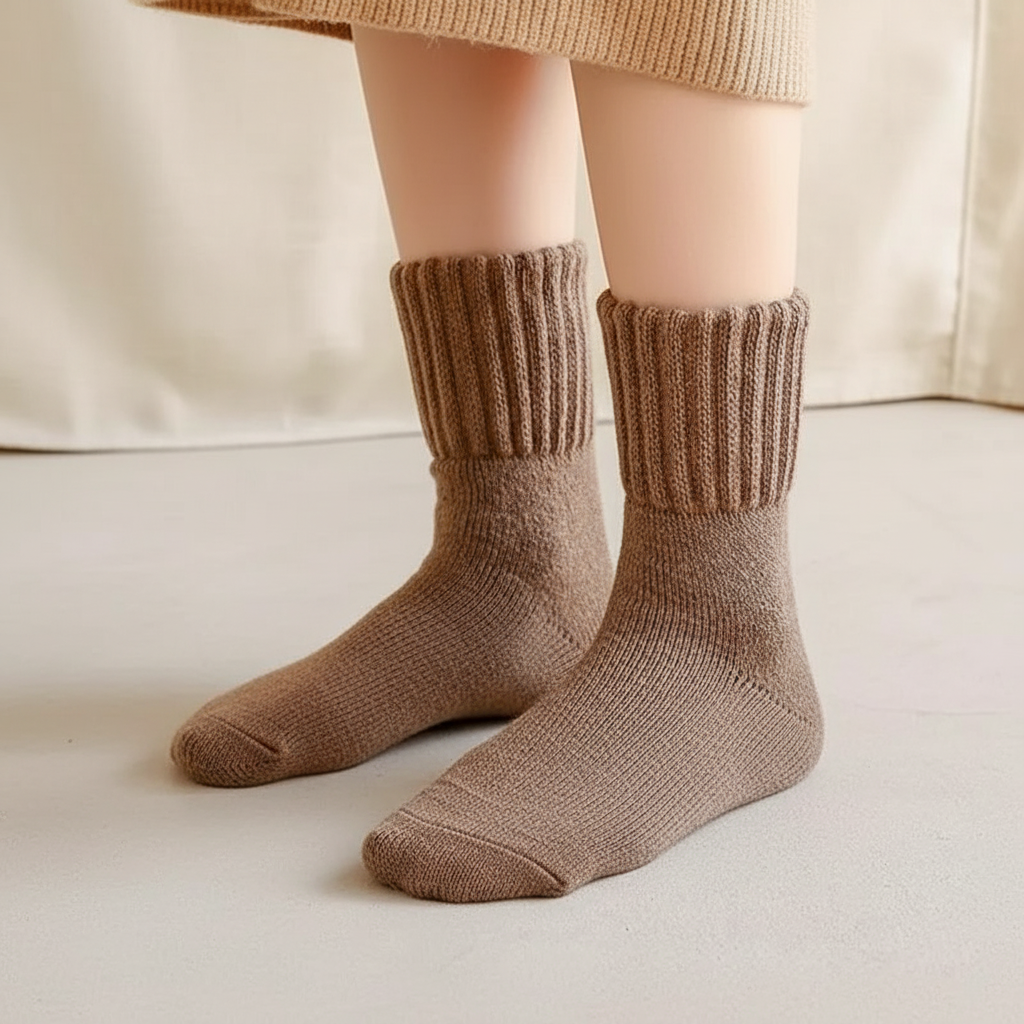 Pack of 5 Solid Mid Calf Knit Warm Socks