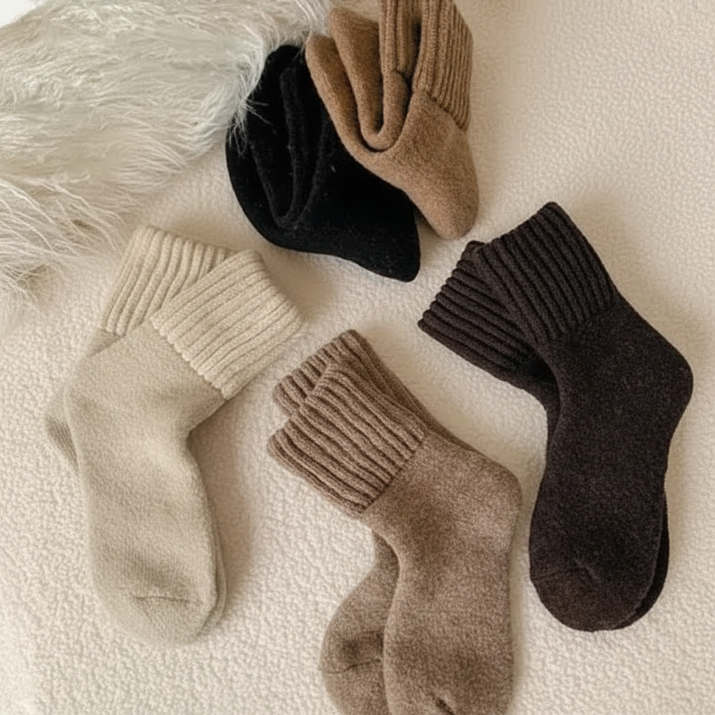 Pack Of 5 Ribbed Knit Wool Socks