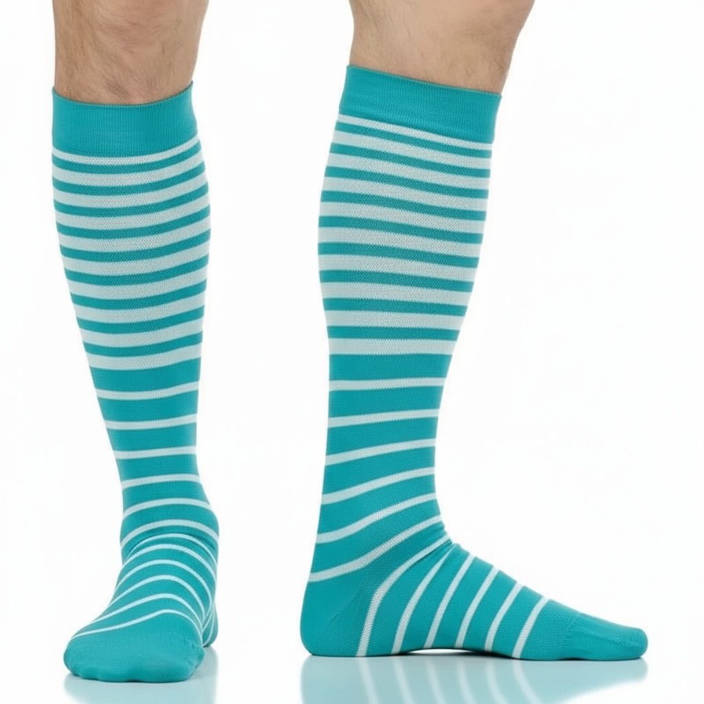 Falling Stripe Knee-High Compression Socks 