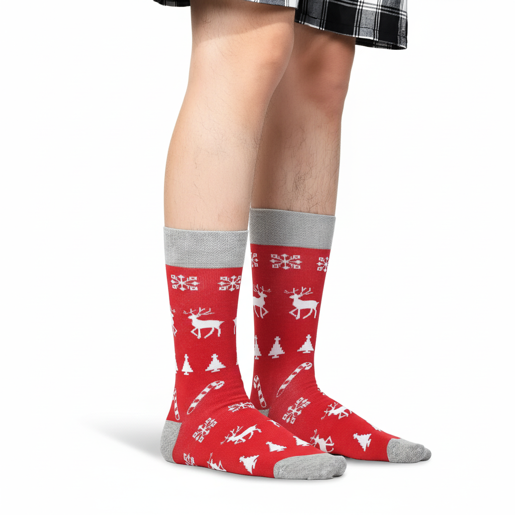 4 Pair Christmas Socks For Men