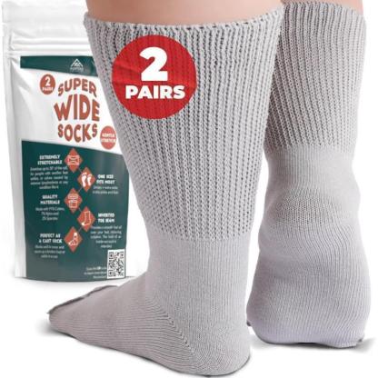 Wide Bariatric Diabetic Socks - Comfortable and Supportive