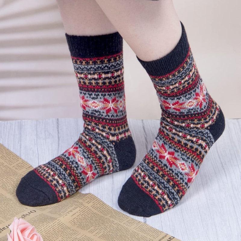 5-Pack Winter Wool Blend Socks - Warmth and Comfort