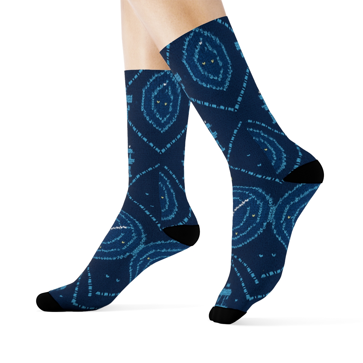 Radar Knit Illusion For Air Traffic Controller Print designer printed crew socks