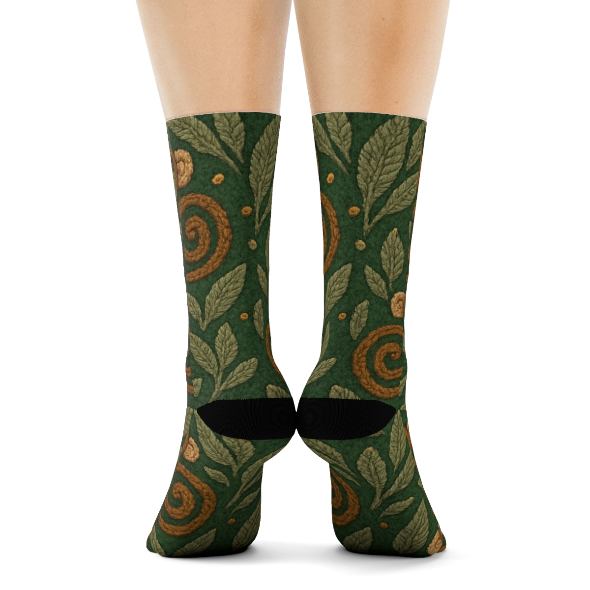 Knitted Illusion Banana Vine Tile, Monkey Edition custom crew socks