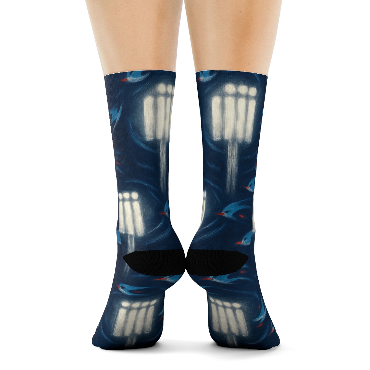 Stadium Glow Trail Blue-Jays Tribute Pattern premium sports crew socks
