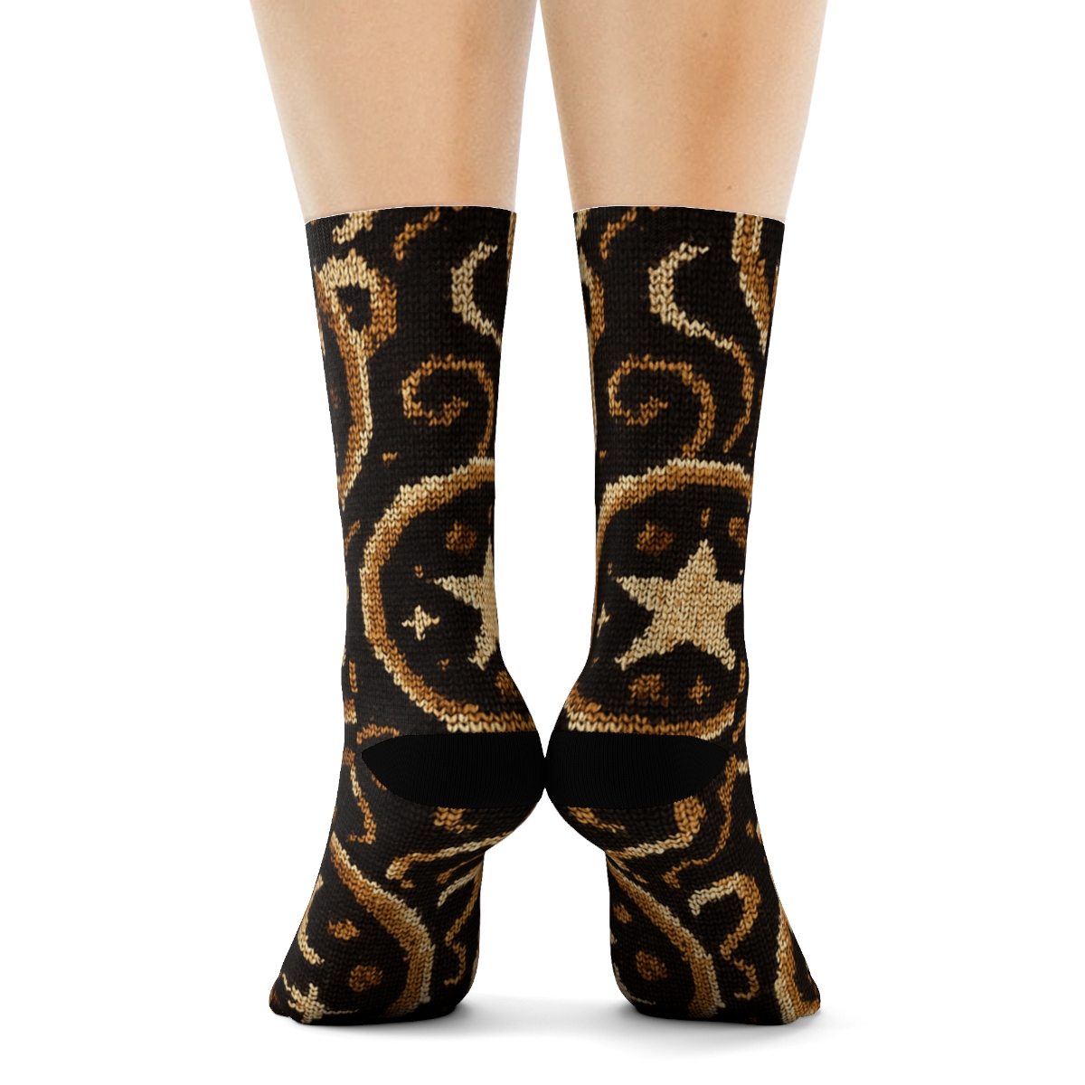 Barista Constellation Latte Art Pattern custom crew socks