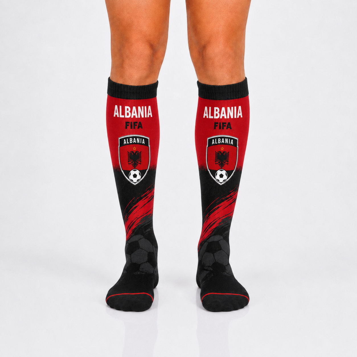 Unisex FIFA 2026 Albania Soccer Fan Sports Themed Socks