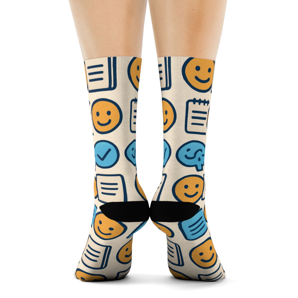 Psychologist Crafted Cognitive Collage Tiles stylish athletic crew socks