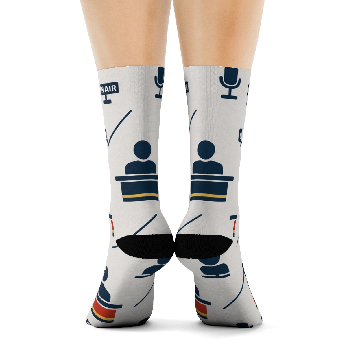 Modern Broadcast Grid, News Anchor Edition premium sports crew socks