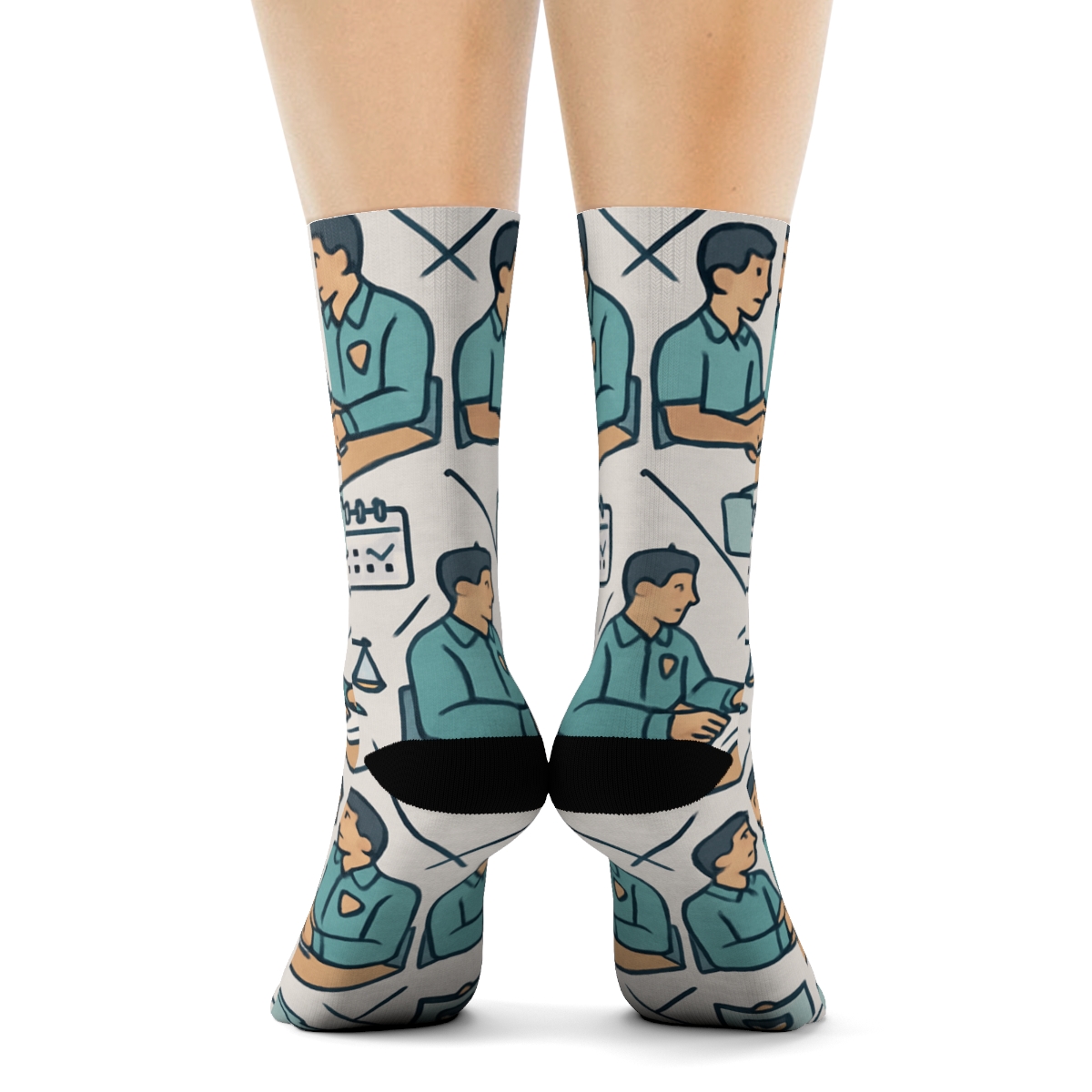 Counseling Session Lattice With Probation Officer Accents soft everyday crew socks