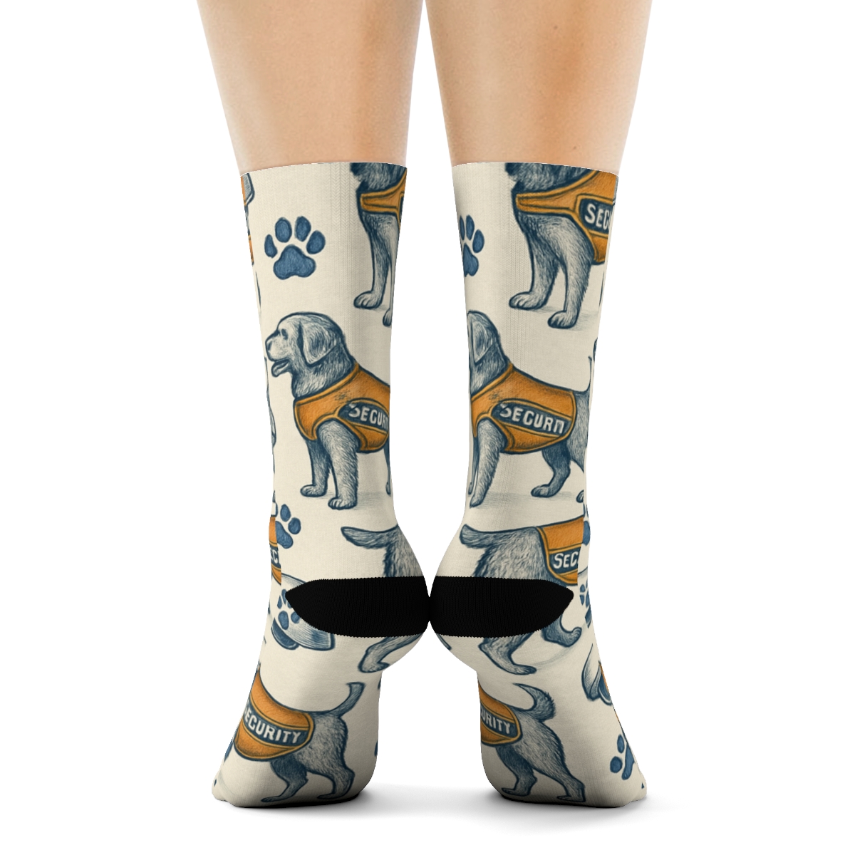 Guard Dog Tessellation With Security Guard Detail personalized crew socks