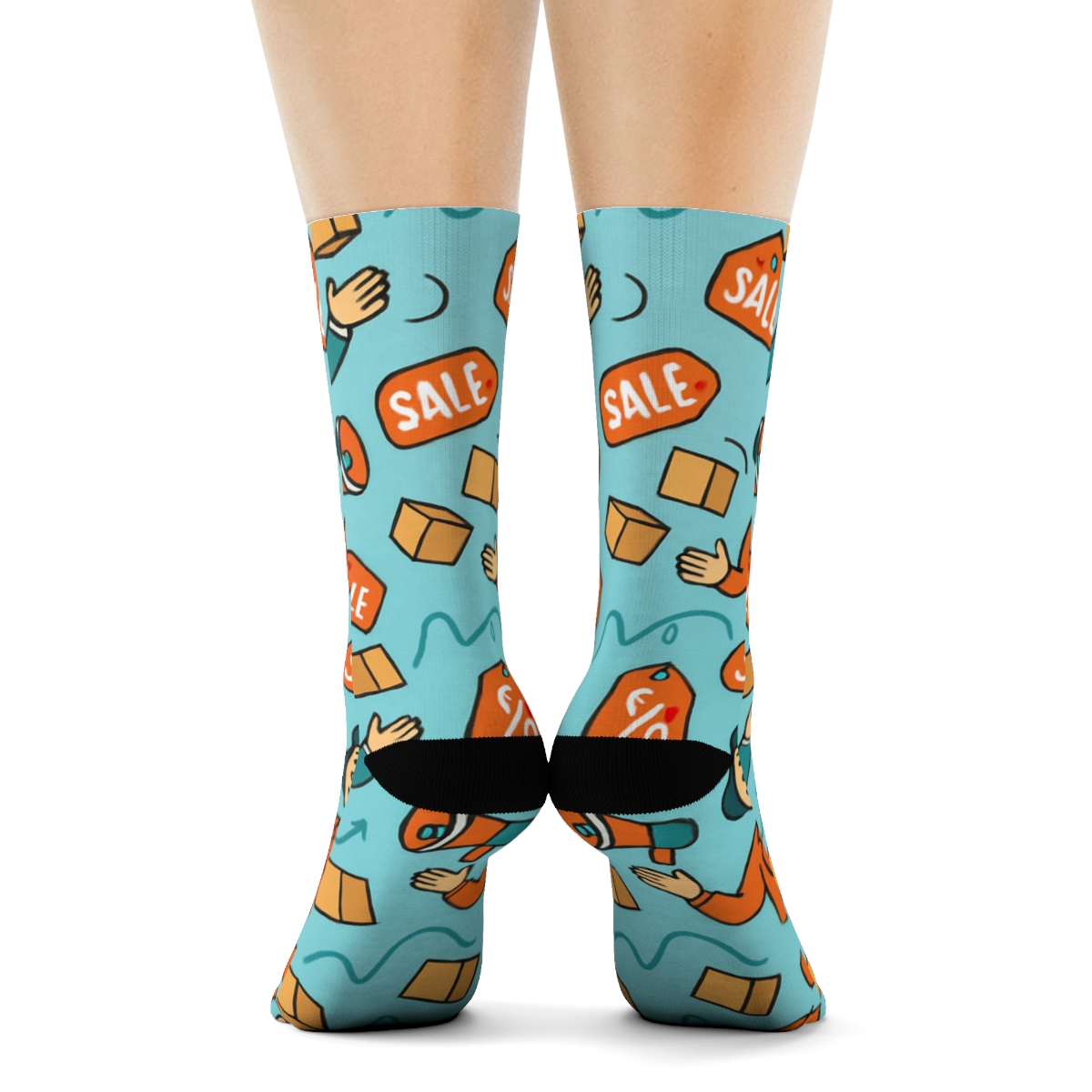 Salesperson Juggling Products Tessellation personalized crew socks