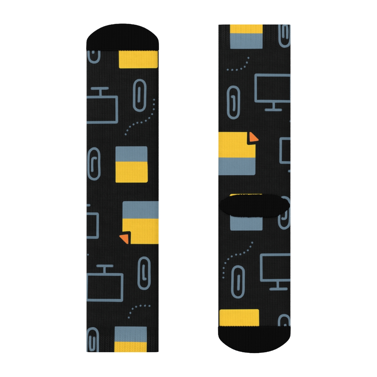Sticky Note Orbit Grid For Office Manager designer printed crew socks