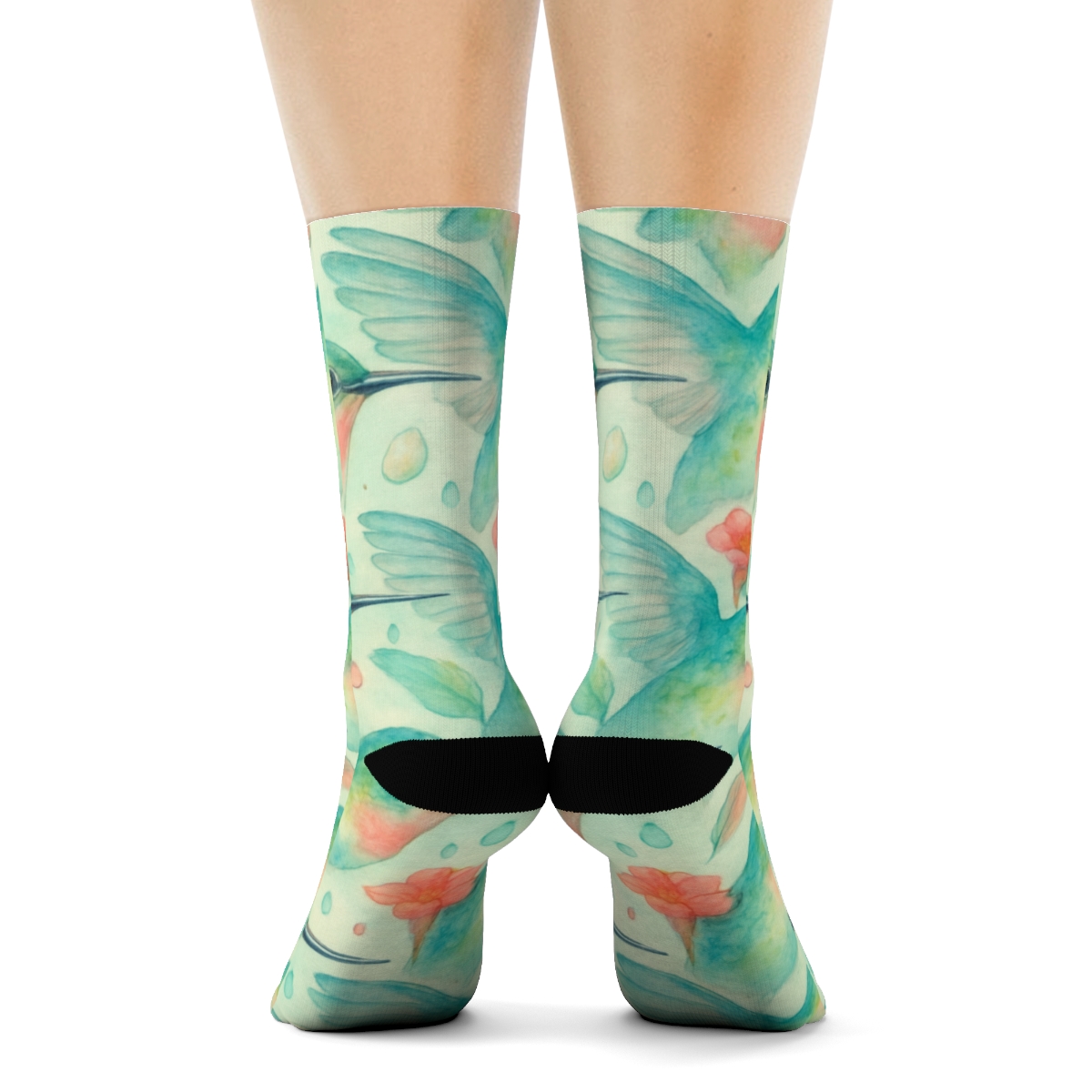 Hummingbird Nectar Tessellation stylish athletic crew socks