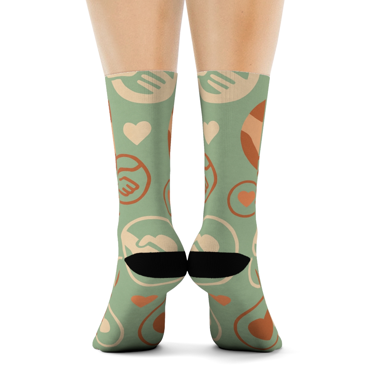 Community Network Social Worker Mosaic stylish athletic crew socks