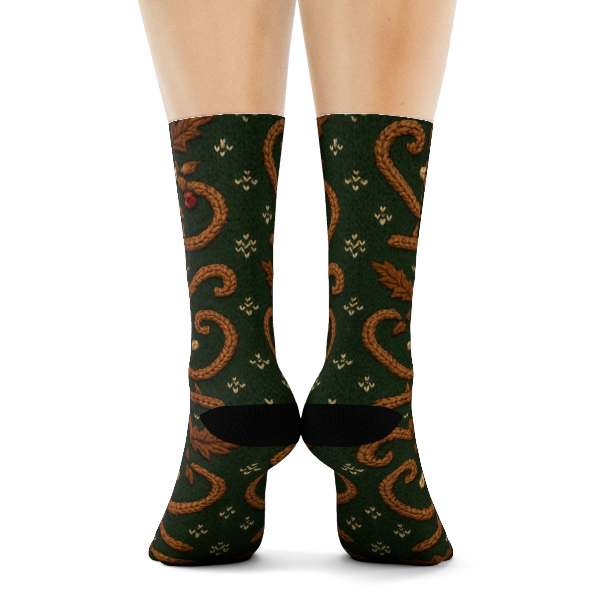 Nordic Knit Sleigh Runner Lattice premium sports crew socks