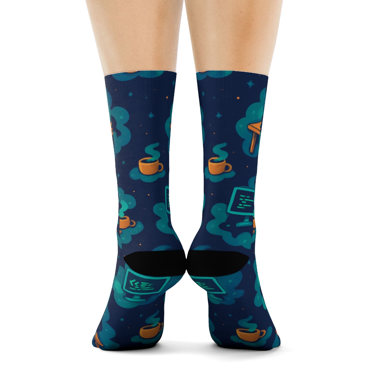 Nebula Grid Of Software Developer Icons custom crew socks