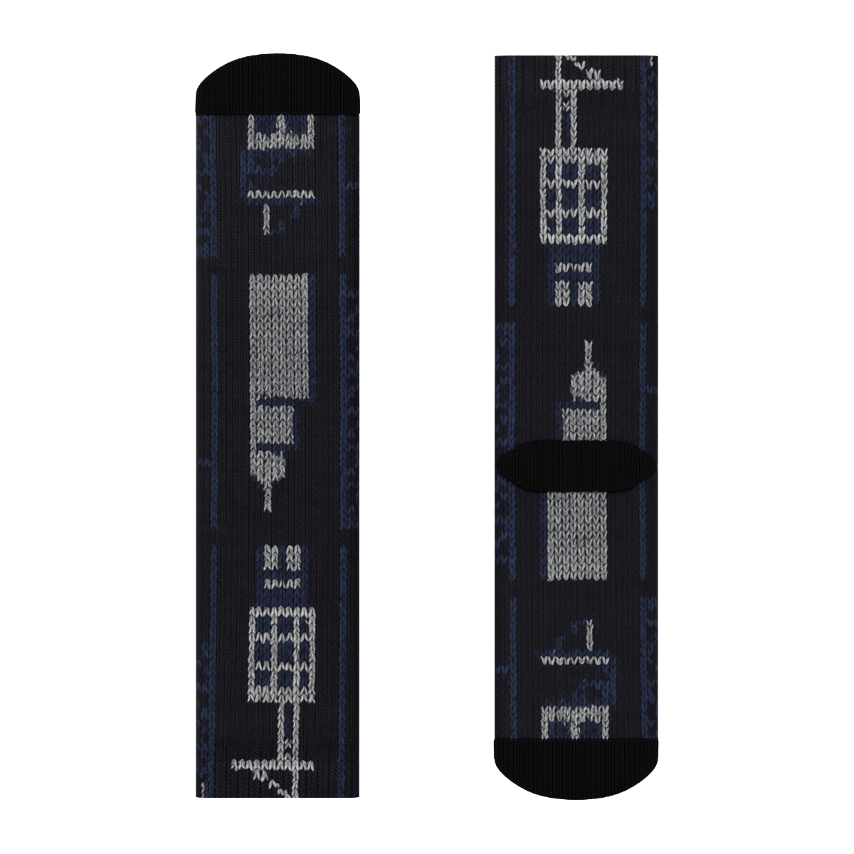 Architect Skyline Knit Illusion Grid stylish athletic crew socks