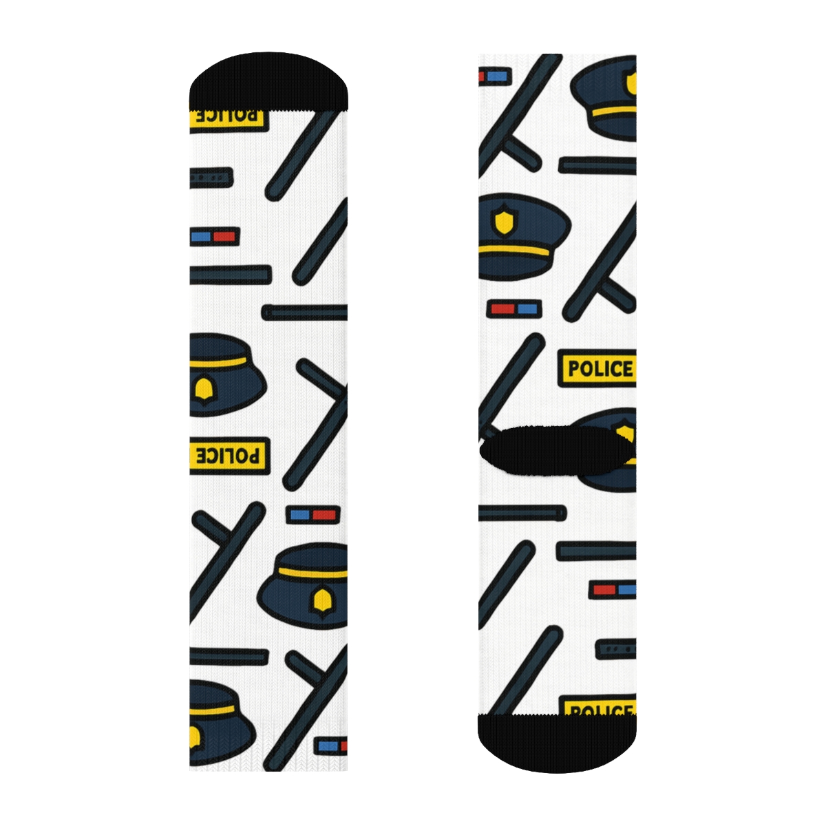 Badge Grid With Police Officer Detail personalized crew socks