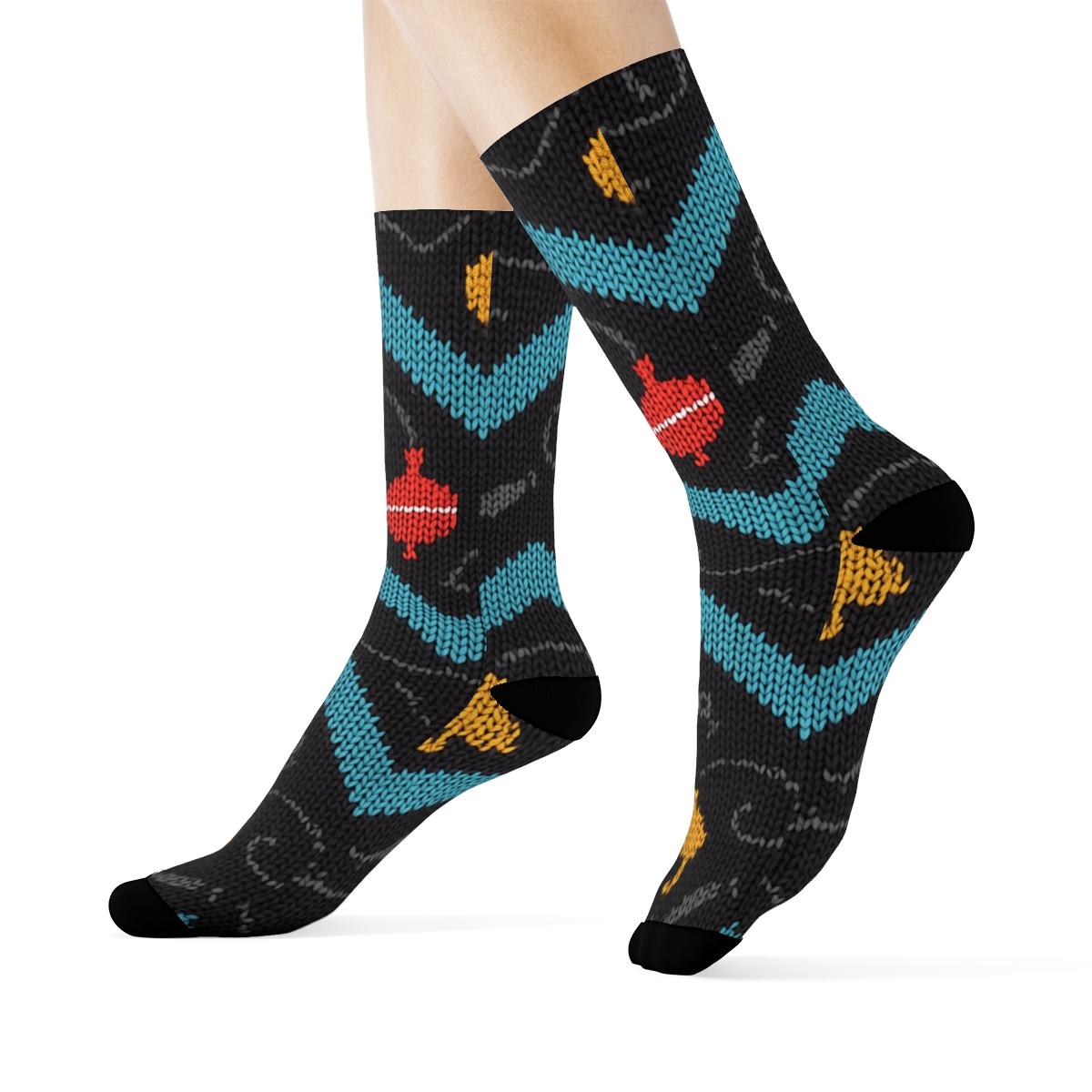 Fisher-Knitted Bobber Chevron premium sports crew socks