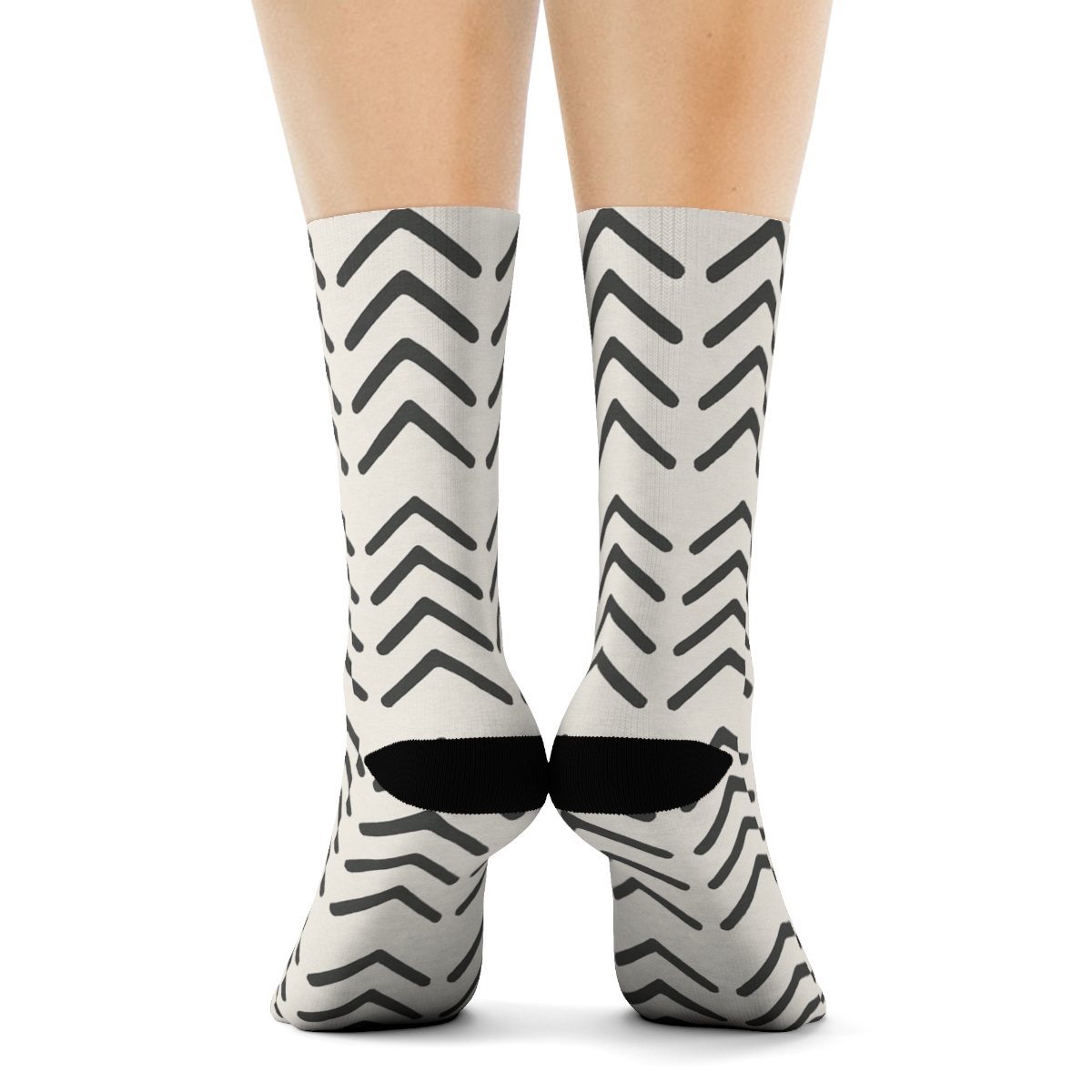 Slim Chevron March soft everyday crew socks