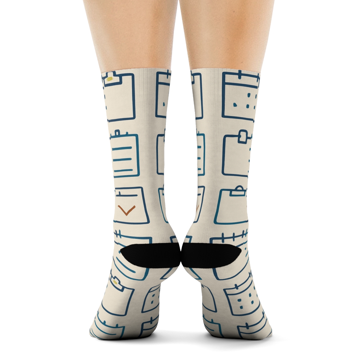 Store And Office Manager Task List Tessellation In Teal stylish athletic crew socks