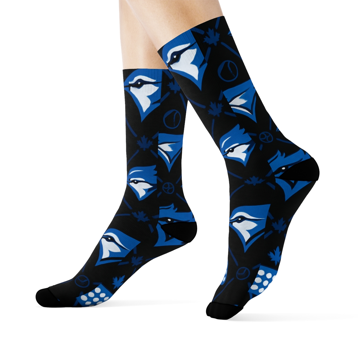 Blue Jays Stadium Light Lattice unique graphic crew socks