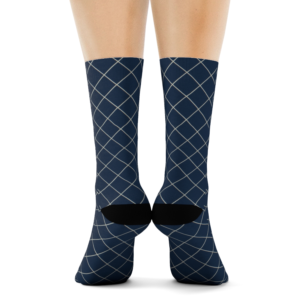 Cosmic Cross Hatch stylish athletic crew socks