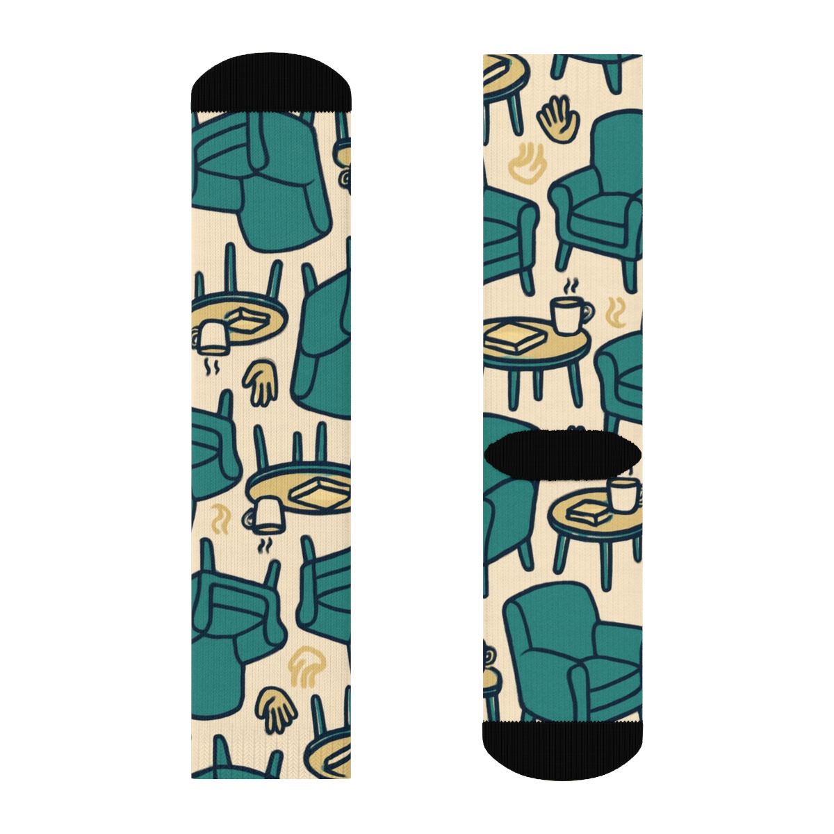 Counselor Therapy Chair Tessellation In Teal premium sports crew socks