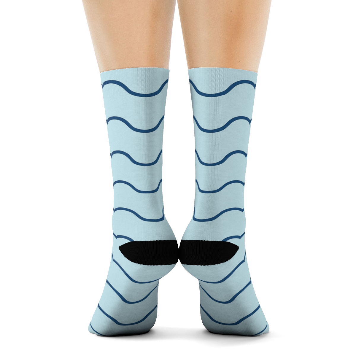 Quiet Wave Repeat trendy patterned crew socks