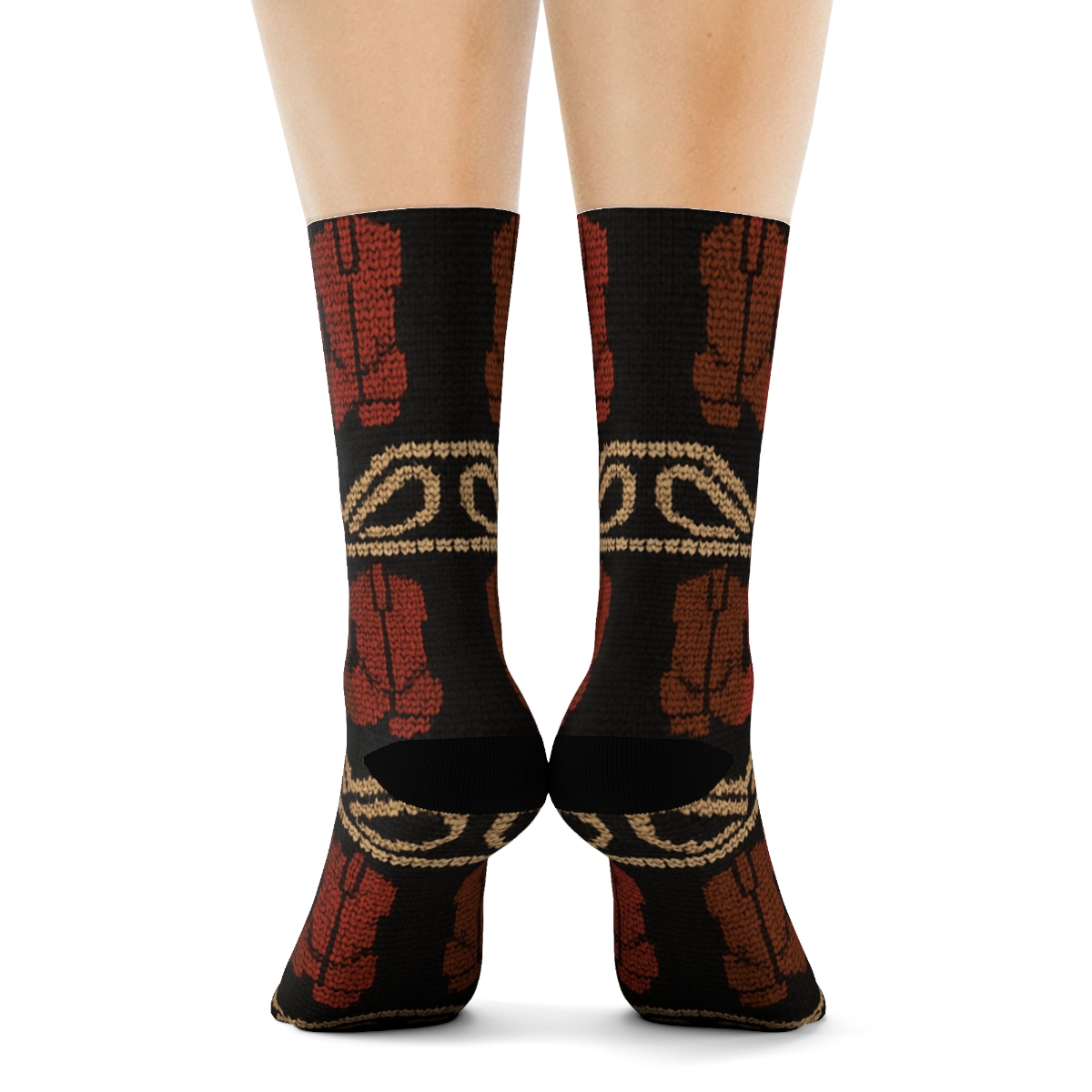 Rancher Boot And Lasso Chevron premium sports crew socks