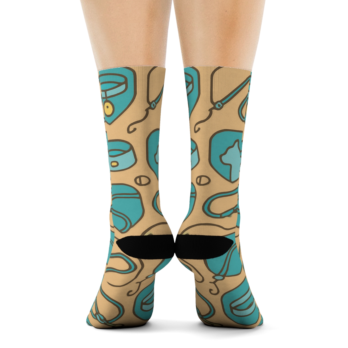 Community Badge Grid With Animal Control Officer Details custom crew socks