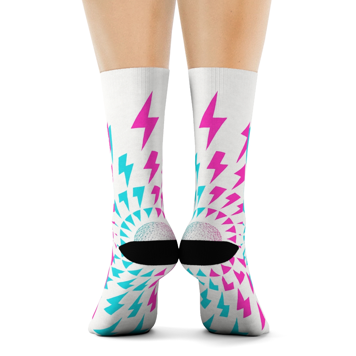 Neon Radial Flashburst comfortable cotton crew socks