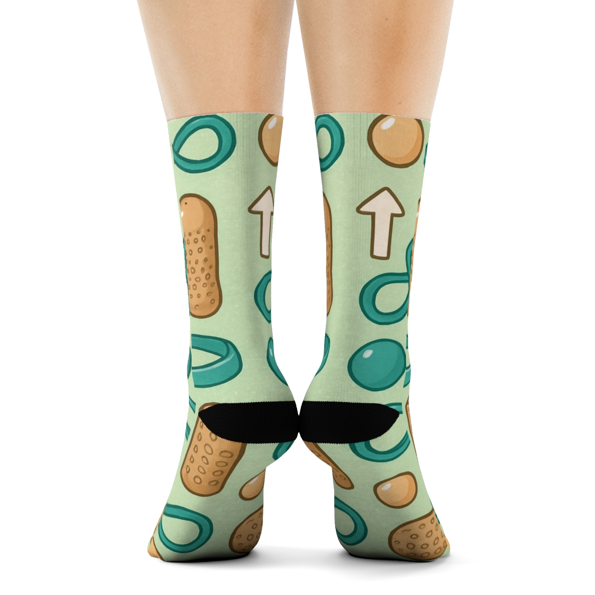 Mirror Tile Therapy Tools For Physical Therapist unique graphic crew socks